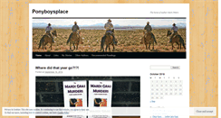 Desktop Screenshot of ponyboysplace.com